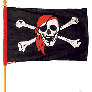 Black And White Cross Flag. A “Jolly Roger” is a the lack